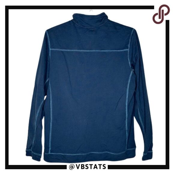 Tommy Bahama Deep Pacific Blue LS Quarter Zip Lightweight Jacket in Size Medium - Picture 2 of 6